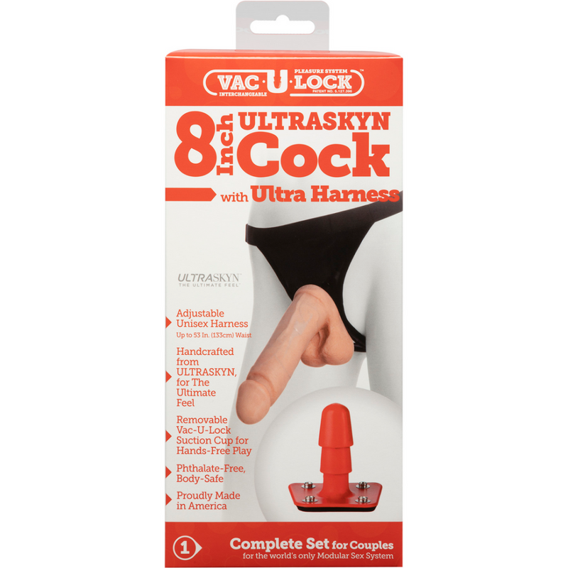 ULTRASKYN Harness and Dildo - 8 / 20 cm