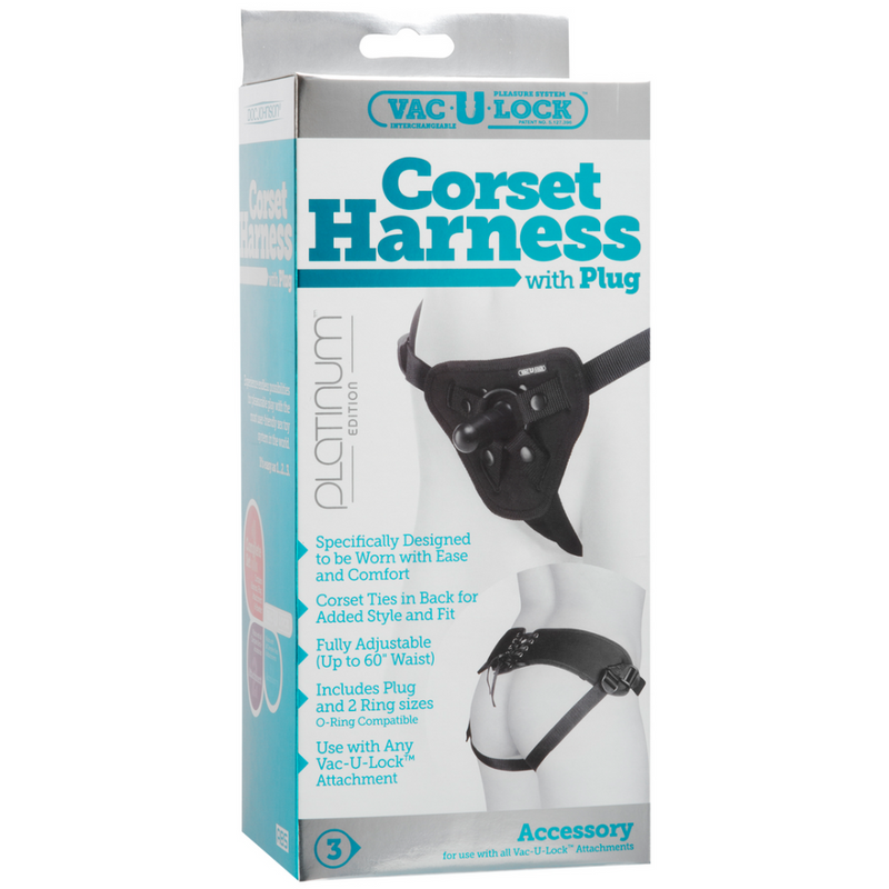 Corset en Platine avec Harnais et Plug