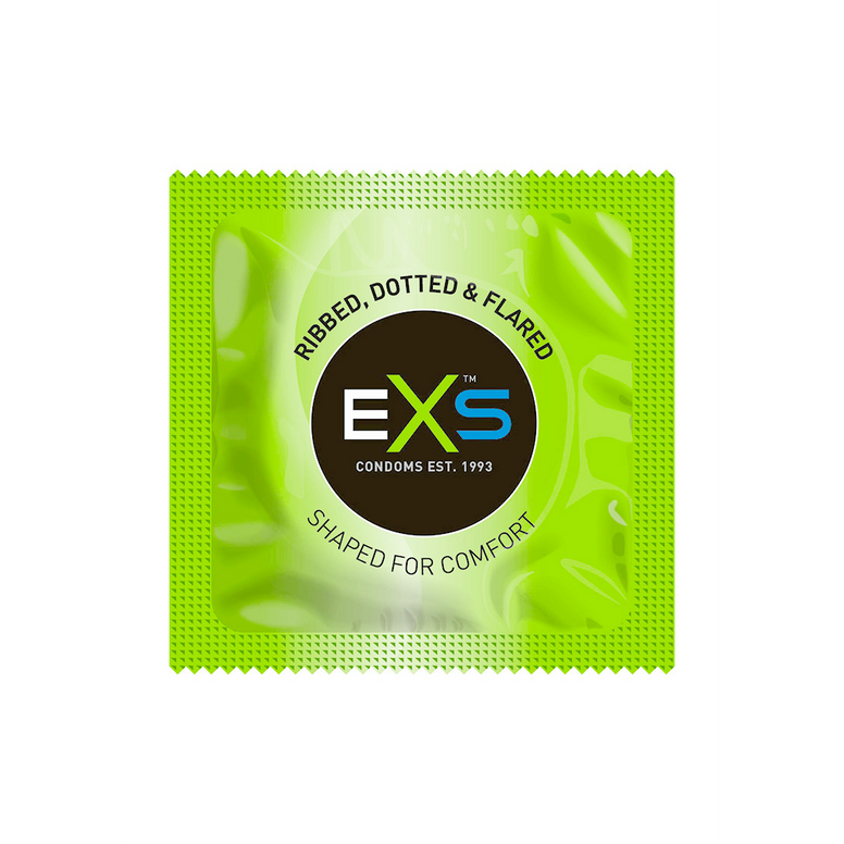 EXS 3 in 1 - Ribbed, Dotted and Flared - Condoms - 12 Pieces
