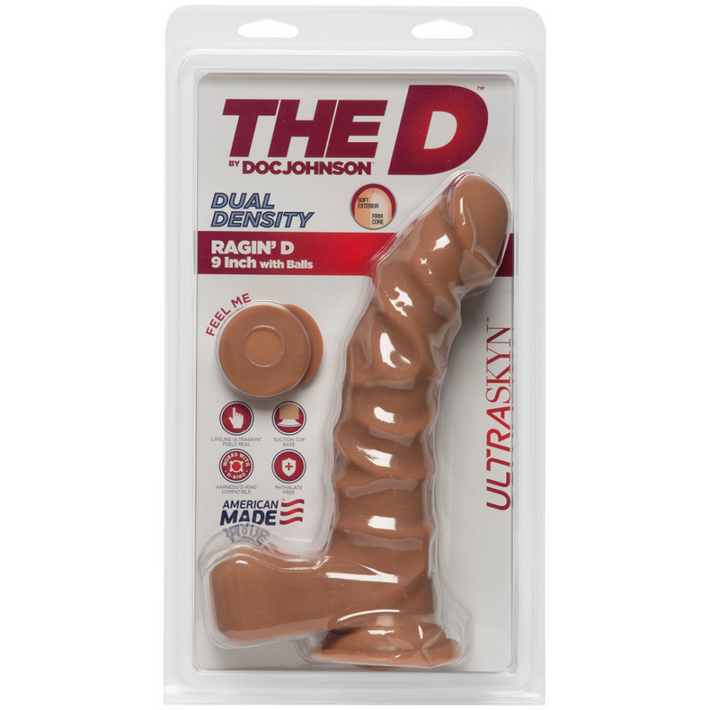 Ragin' D - Réaliste ULTRASKYN Dildo avec Testicules - 9 / 22 cm