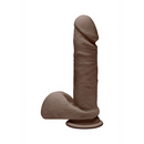 Perfect D - Dildo ULTRASKYN réaliste avec boules - 7 / 18 cm - Chocolat