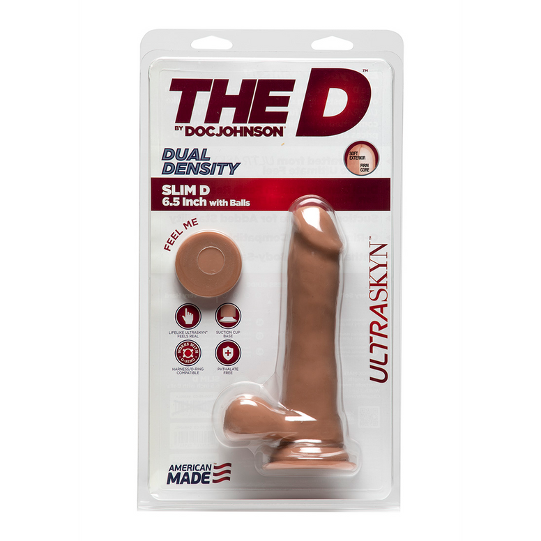 Slim D - Dildo réaliste ULTRASKYN avec boules - 6 / 15 cm