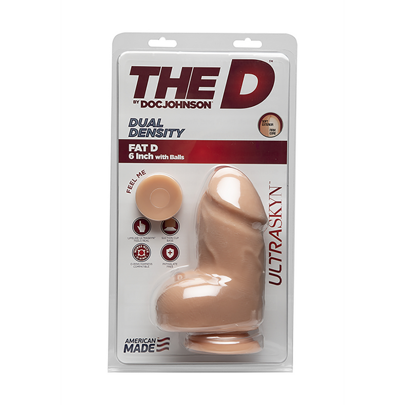 Fat D - Réaliste ULTRASKYN Dildo avec Boules - 6 / 15 cm