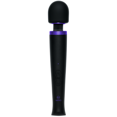 Bâton de puissance rechargeable - Massager en silicone ultra-puissant - Noir