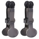 Pinces - Pinces à téton en acier inoxydable avec embout en silicone - Noir