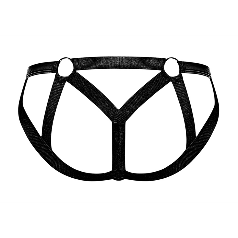 Strappy Ring Jock - S/M - Black