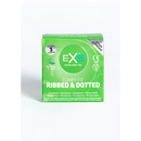EXS Ribbed Dotted and Flared - Préservatifs - 3 pièces