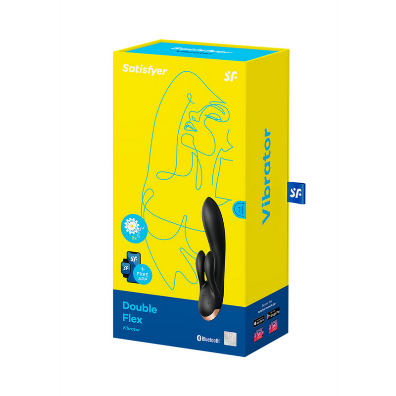 Double Flex - Rabbit Vibrator - Noir