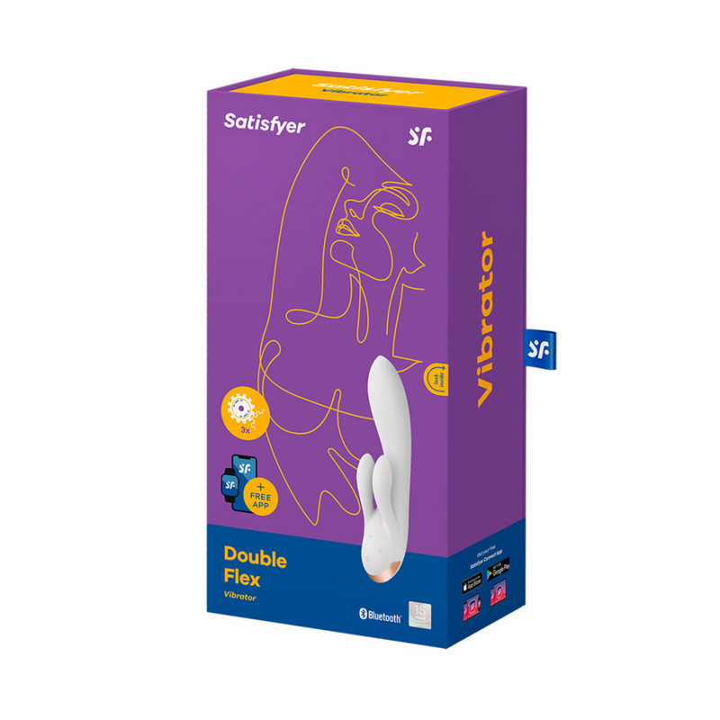 Double Flex - Vibrateur Lapin - Blanc