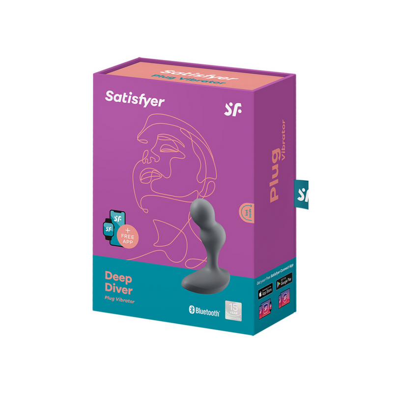 Deep Diver - Plug Anal Vibrant - Gris Foncé