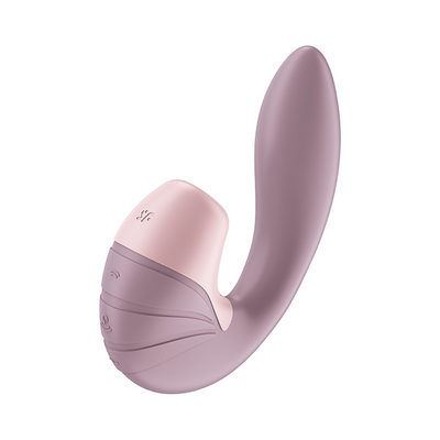 Supernova - Vibrateur Double à Pulsations d'Air Insertable - Rose Ancien