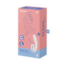 Supernova - Vibrateur Double à Pulsation d'Air Insérable - Blanc