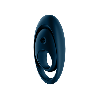 Glorious Duo Ring - Vibrating Cockring with Double Strap - Dark Blue