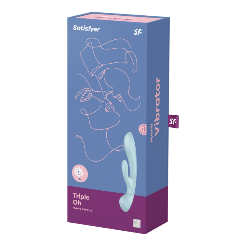 Triple Oh - Vibrateur Lapin - Bleu Clair