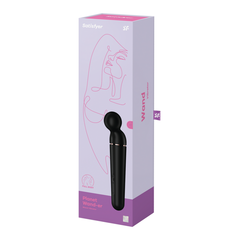 Planet Wand-er - Wand Vibrator - Black/Rose Gold