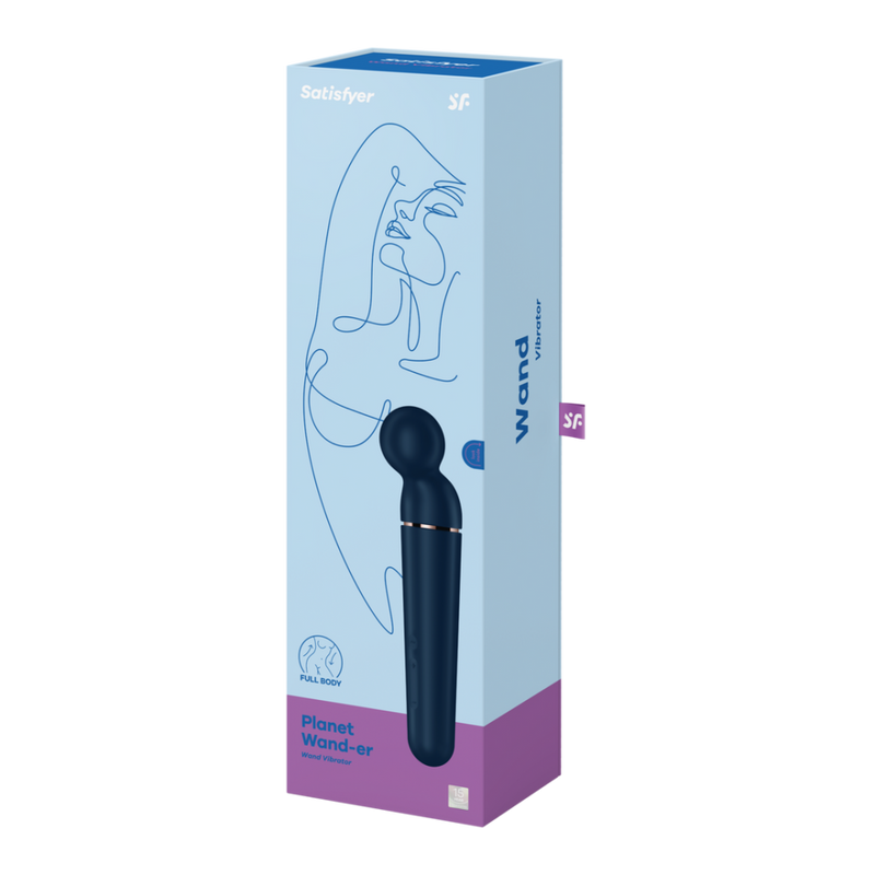 Planet Wand-er - Wand Vibrator - Blue/Rose Gold