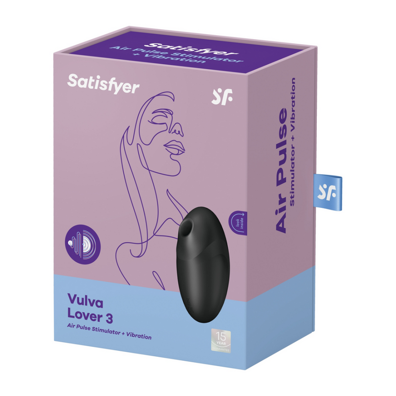 Vulva Lover 3 - Double Air Pulse Vibrator - Noir