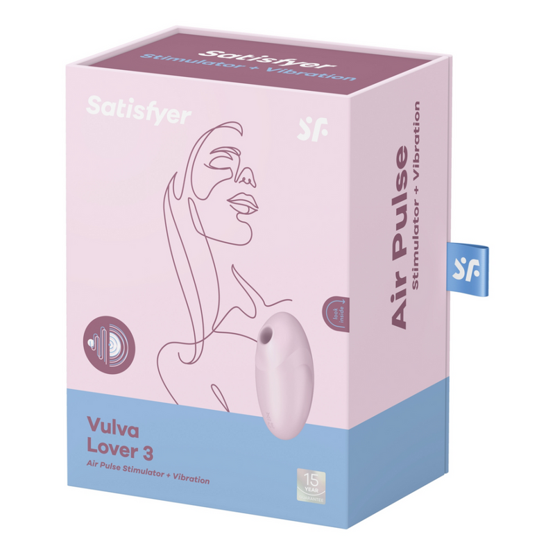 Vulva Lover 3 - Double Air Pulse Vibrator - Rose