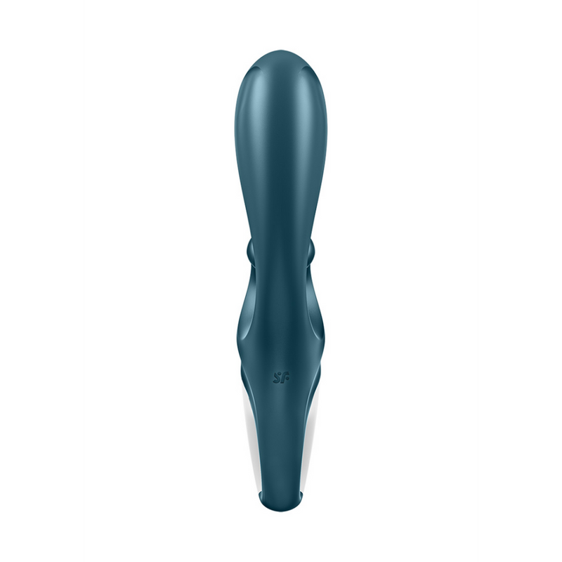 Hug Me - Rabbit Vibrator avec Embout en Langue pour Stimulation du Clitoris - Bleu-gris