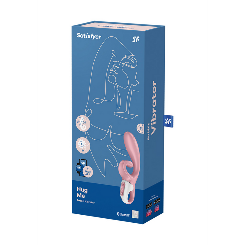 Hug Me - Rabbit Vibrator with Tongue Tip for Clitoris Stimulation - Pink