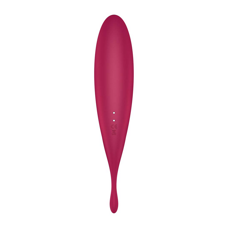 Twirling Pro - Tip Vibrator with App - Dark Red