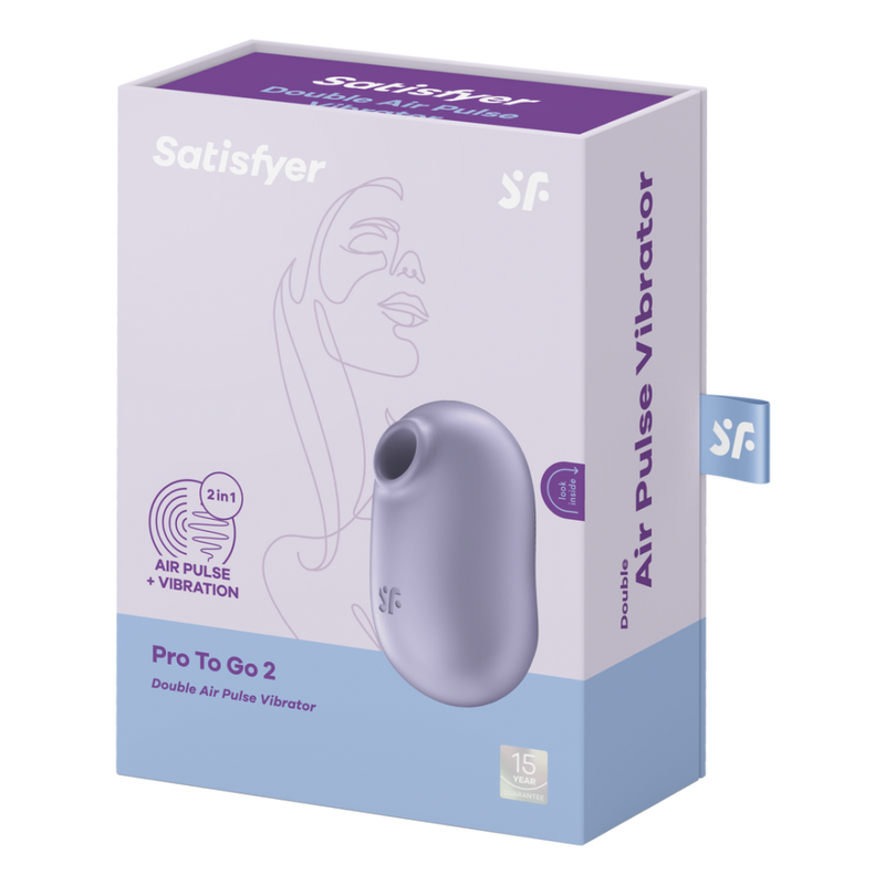 Pro to Go 2 - Double Air Pulse Vibrator - Violet