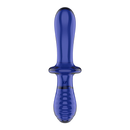 Double Crystal - Dildo en verre - Bleu clair