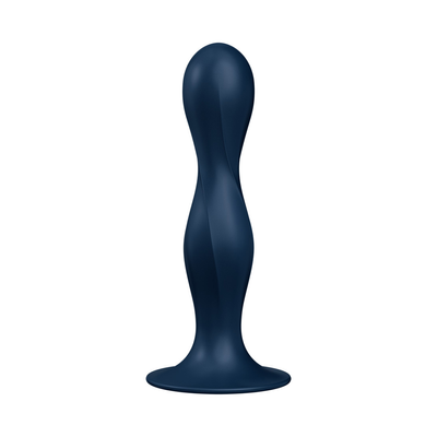 Double Ball-R - Dildo Ponderé - Bleu Foncé