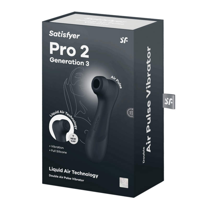 Pro 2 Génération 3 - Double Air Pulse Vibrator - Liquid Air - Noir