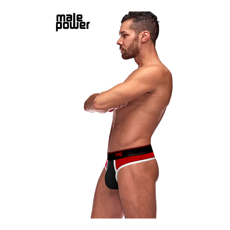 Panel Thong - S/M - Black/Red