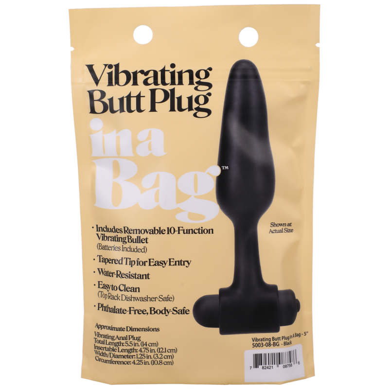 Vibrant Plug Anal - 5 / 12 cm - Noir