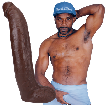 Brickzilla - Dildo ULTRASKYN réaliste - 13 / 33 cm - Chocolat