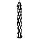 Cage avec sangle en cuir suspendue