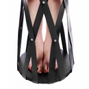 Cage avec sangle en cuir suspendue