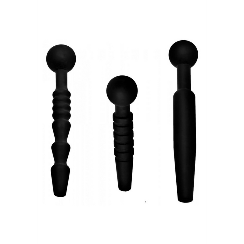 Dark Rods - 3 Piece Silicone Penis Plug Set