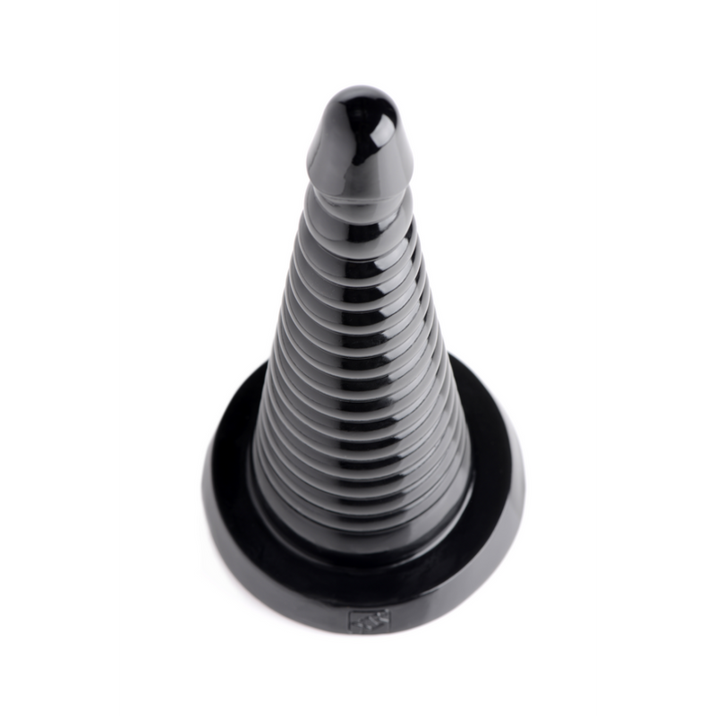 Giant Ribbed Anal Cone - Noir