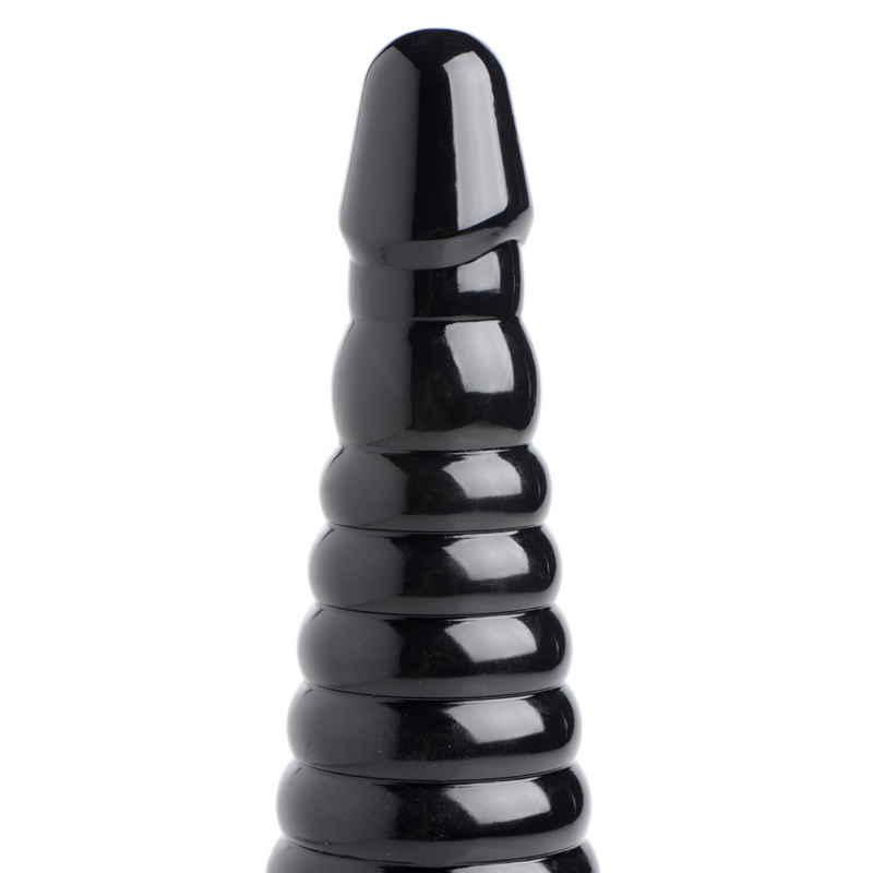 Giant Ribbed Anal Cone - Noir