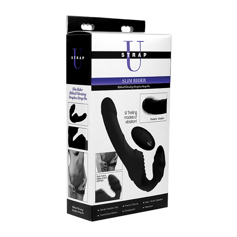 Pro Rider - Strap-On en Silicone Vibrant sans Sangle avec Télécommande