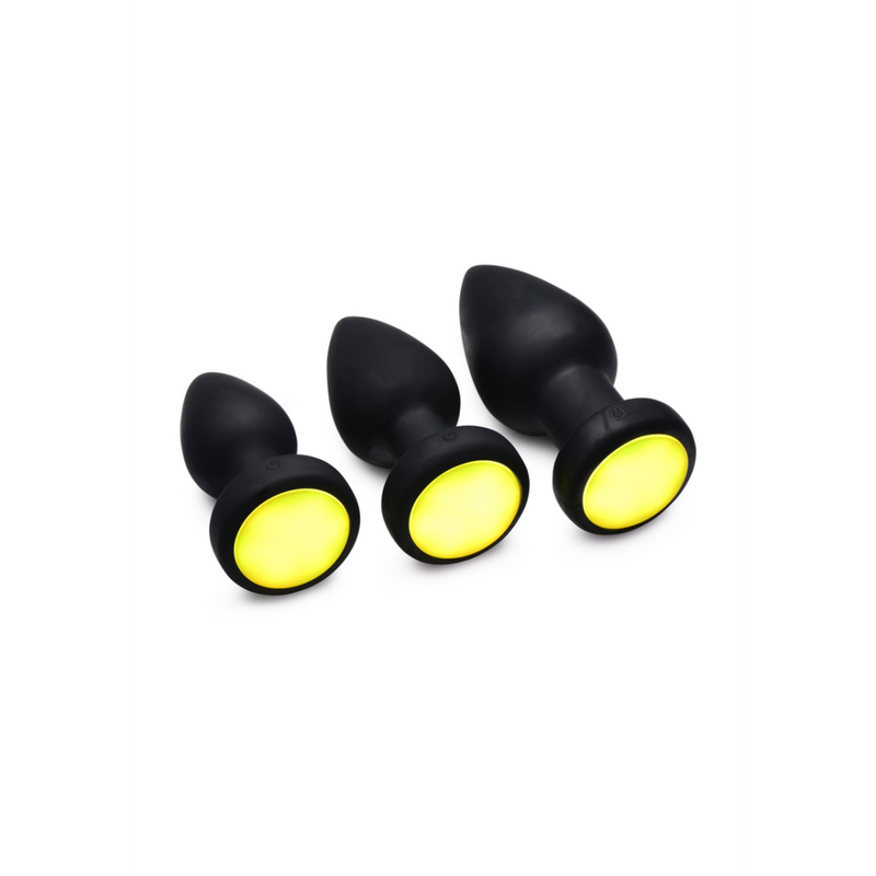 Bouchon vibrant LED en silicone - Moyen