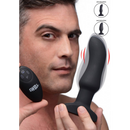 Plug anal en silicone vibrant courbé gonflable