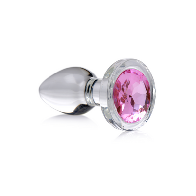 Gemme Rose - Plug Anal en Verre - Petit