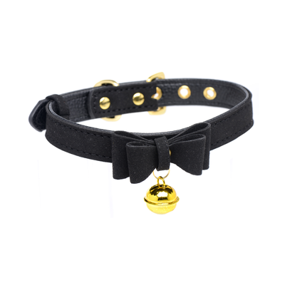 Collier à cloche pour chat Golden Kitty - Noir/Doré