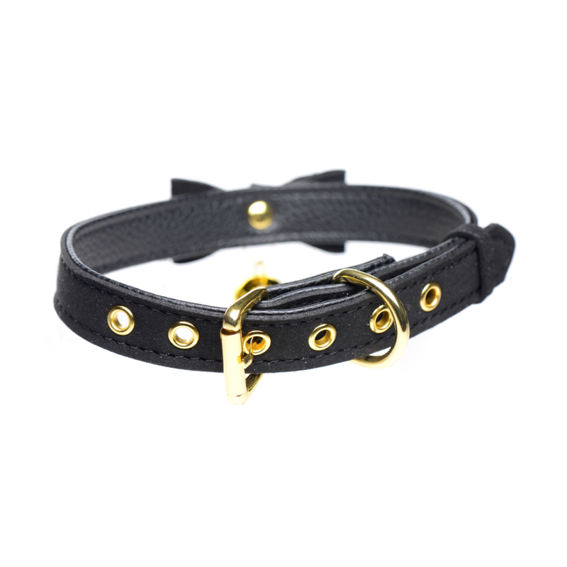 Collier à cloche pour chat Golden Kitty - Noir/Doré