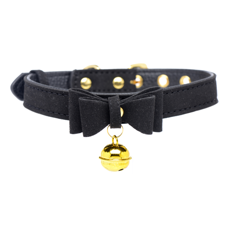 Collier à cloche pour chat Golden Kitty - Noir/Doré