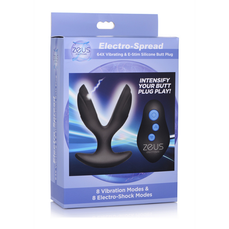 Electro-Spread - Plug anal en silicone vibrant et E-Stim