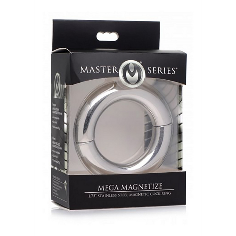 Mega Magnetize - Cockring Magnétique en Acier Inoxydable - 2 / 4,4 cm