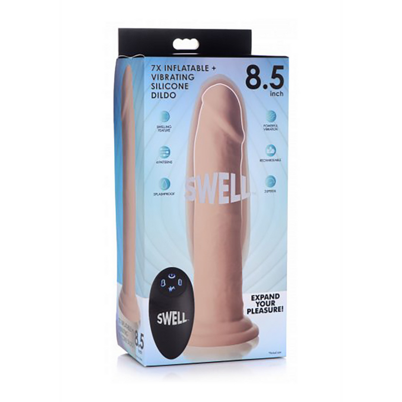 Swell - Dildo en silicone gonflable et vibrant - 7 / 18 cm