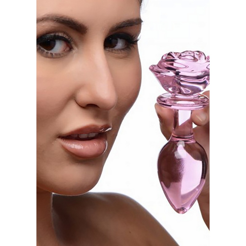 Rose Pink - Plug Anal en Verre - Grand