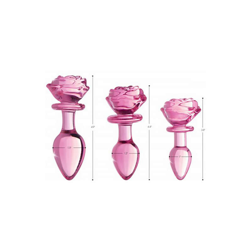 Rose Pink - Plug Anal en Verre - Grand