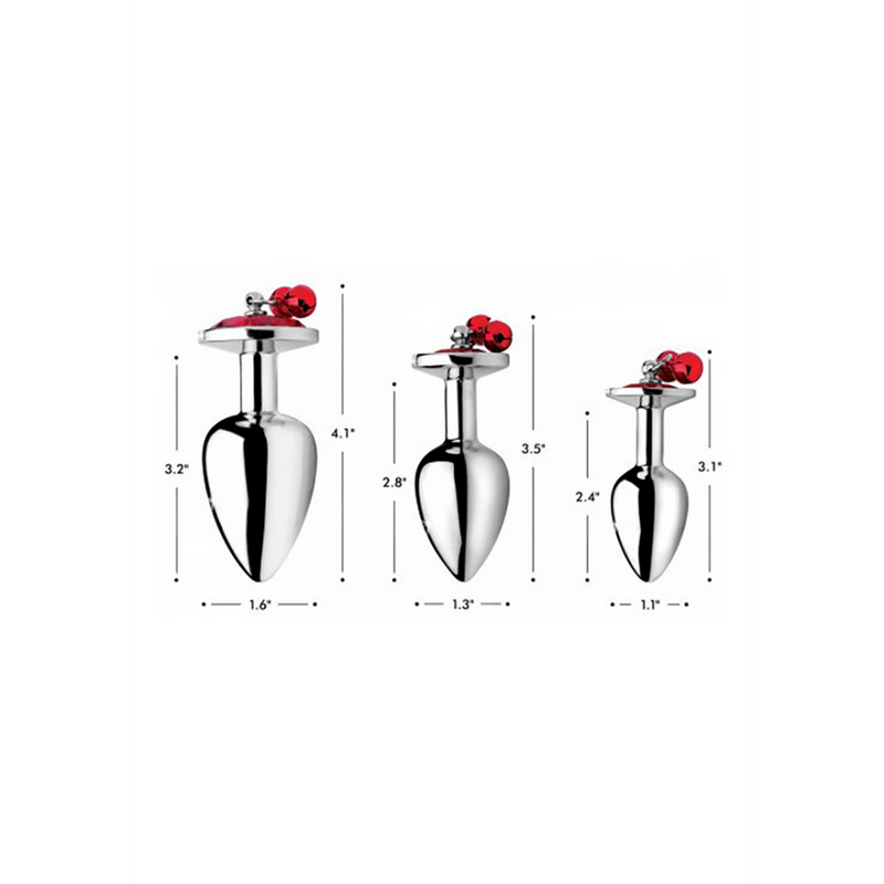 Set de plugs anal Red Gem avec clochettes